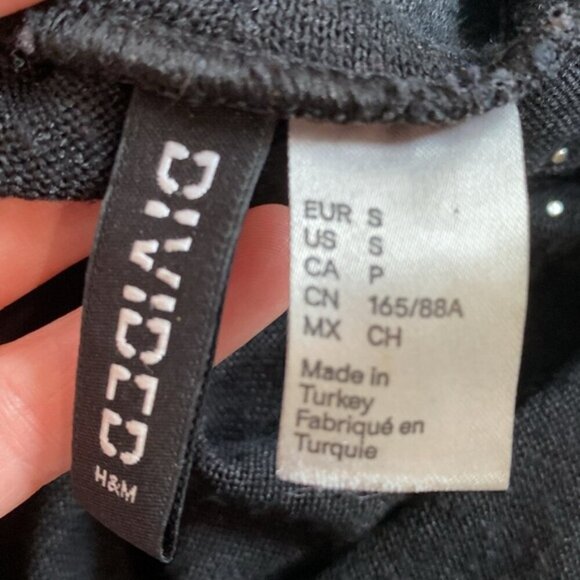 H&M Black Peal Long Sleeve Top - Picture 8 of 10